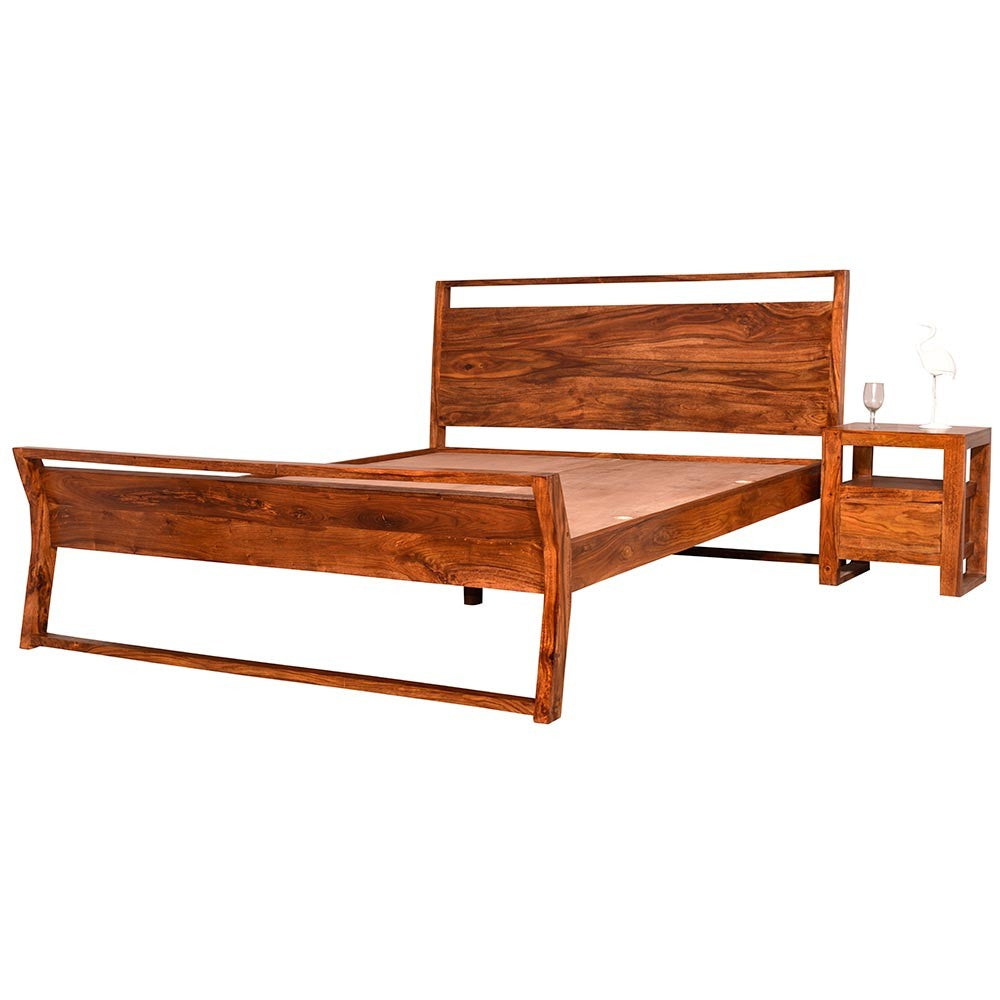 Alitzel Wooden Home Bed Without Storage