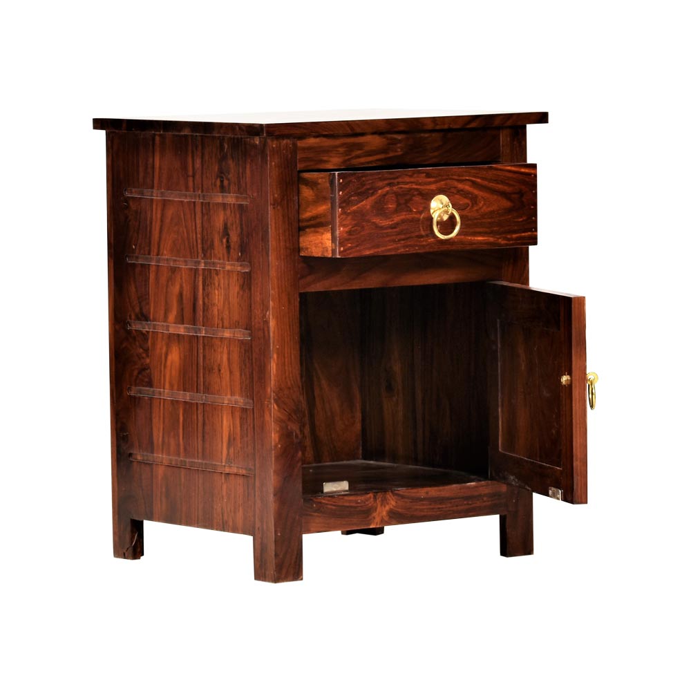 Elliot Wood Bedside Table for Bedroom