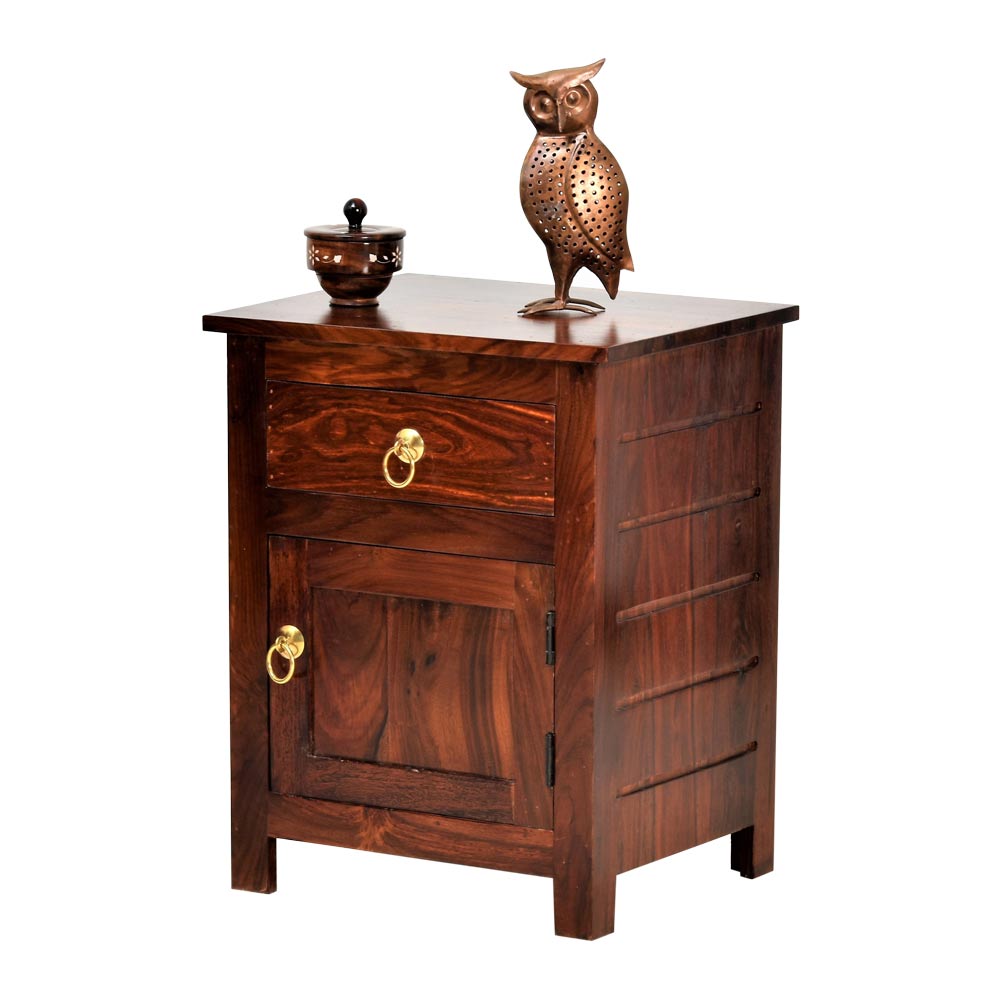 Elliot Wood Bedside Table for Bedroom