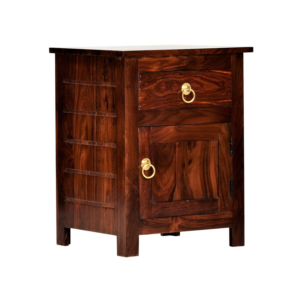 Elliot Wood Bedside Table for Bedroom