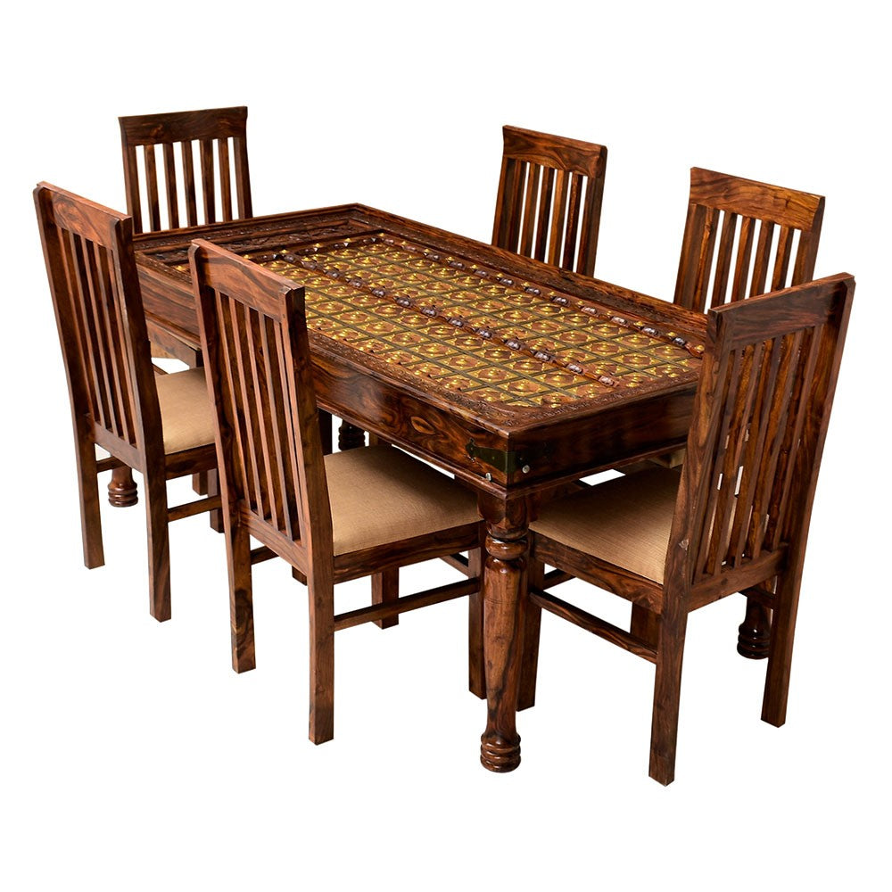 Calliope Wooden 6 Seater Dining Table