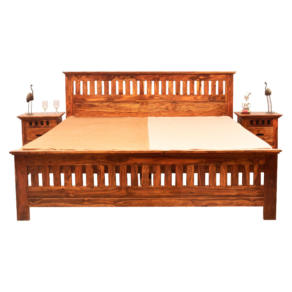 Kahlani Sheesham Wood Slatted Bed