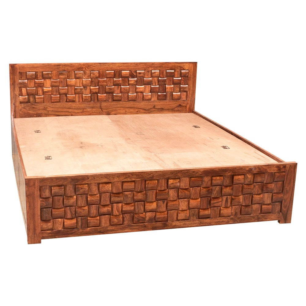 Katelyn Wooden King Size Howler Bed With Storage