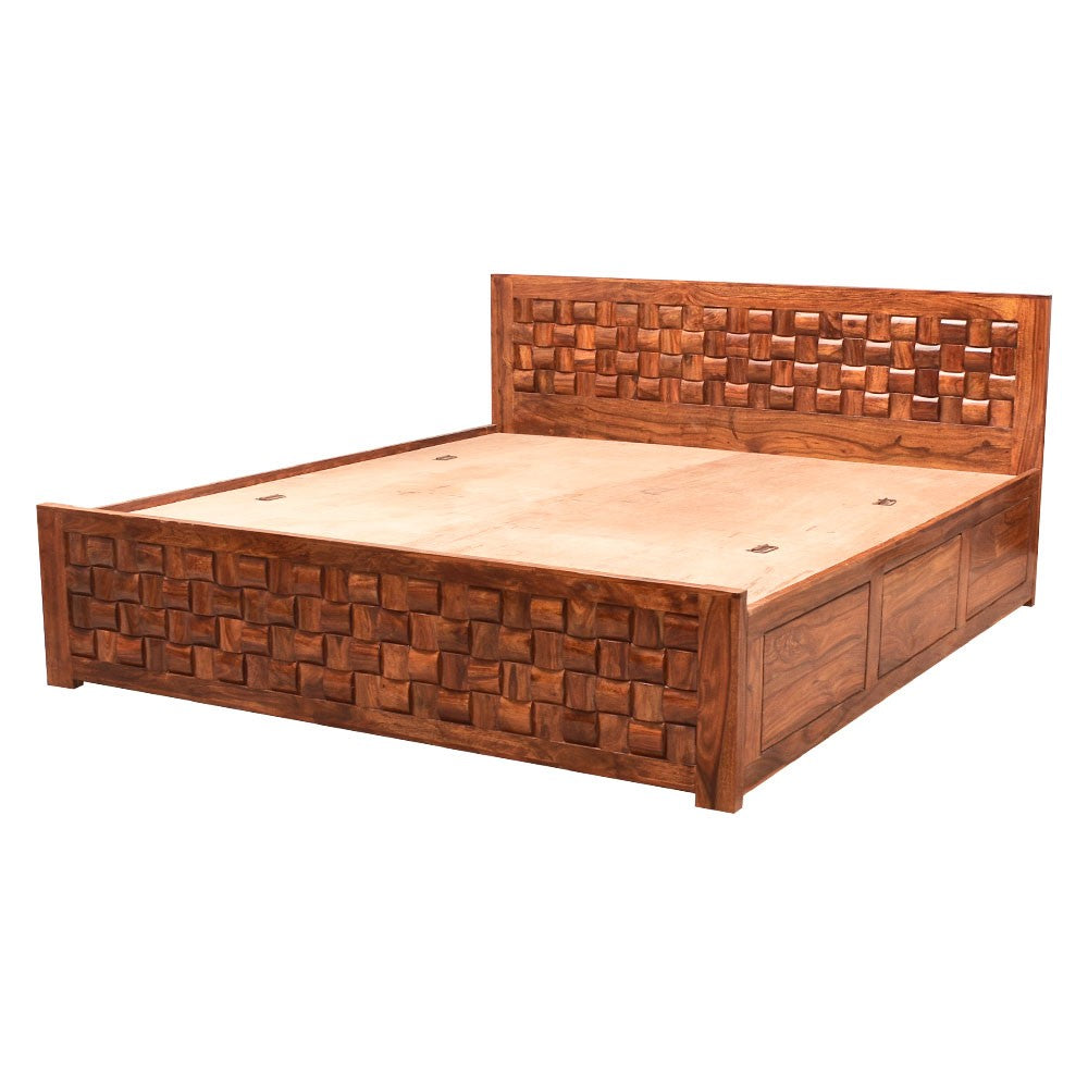Katelyn Wooden King Size Howler Bed With Storage