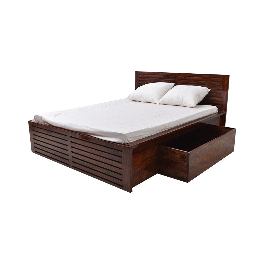 Neriah Wooden Home Cambrey Bed With Storage