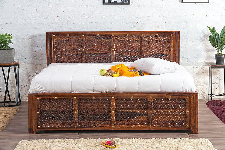 Josiah Brass Panache Bed with Storage