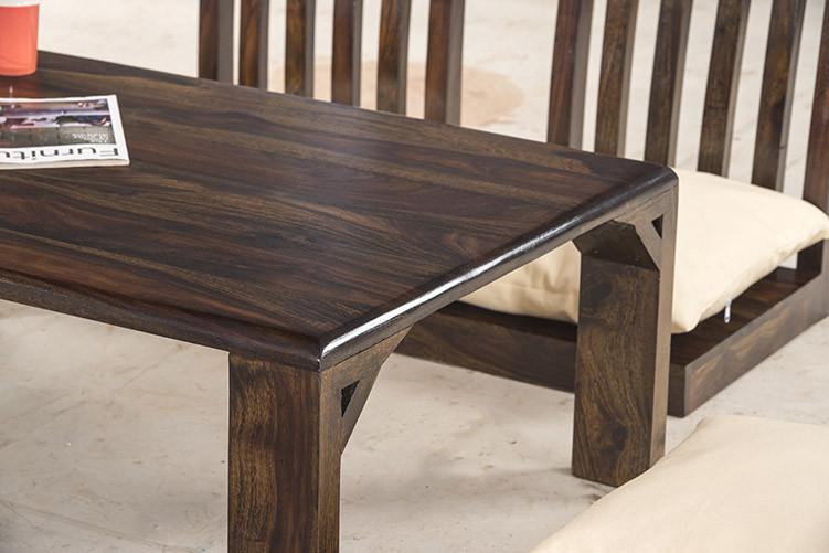 Japanese Style Low 6 Seater Dining Table / Breakfast Table Set