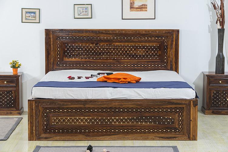 Charles Brass Bed B with Storage