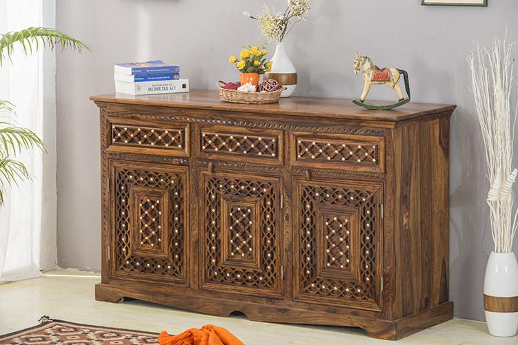 Luca Wood Brass Sideboard B
