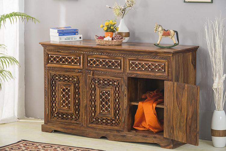 Luca Wood Brass Sideboard B
