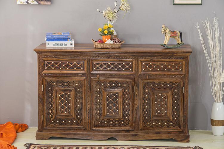 Luca Wood Brass Sideboard B