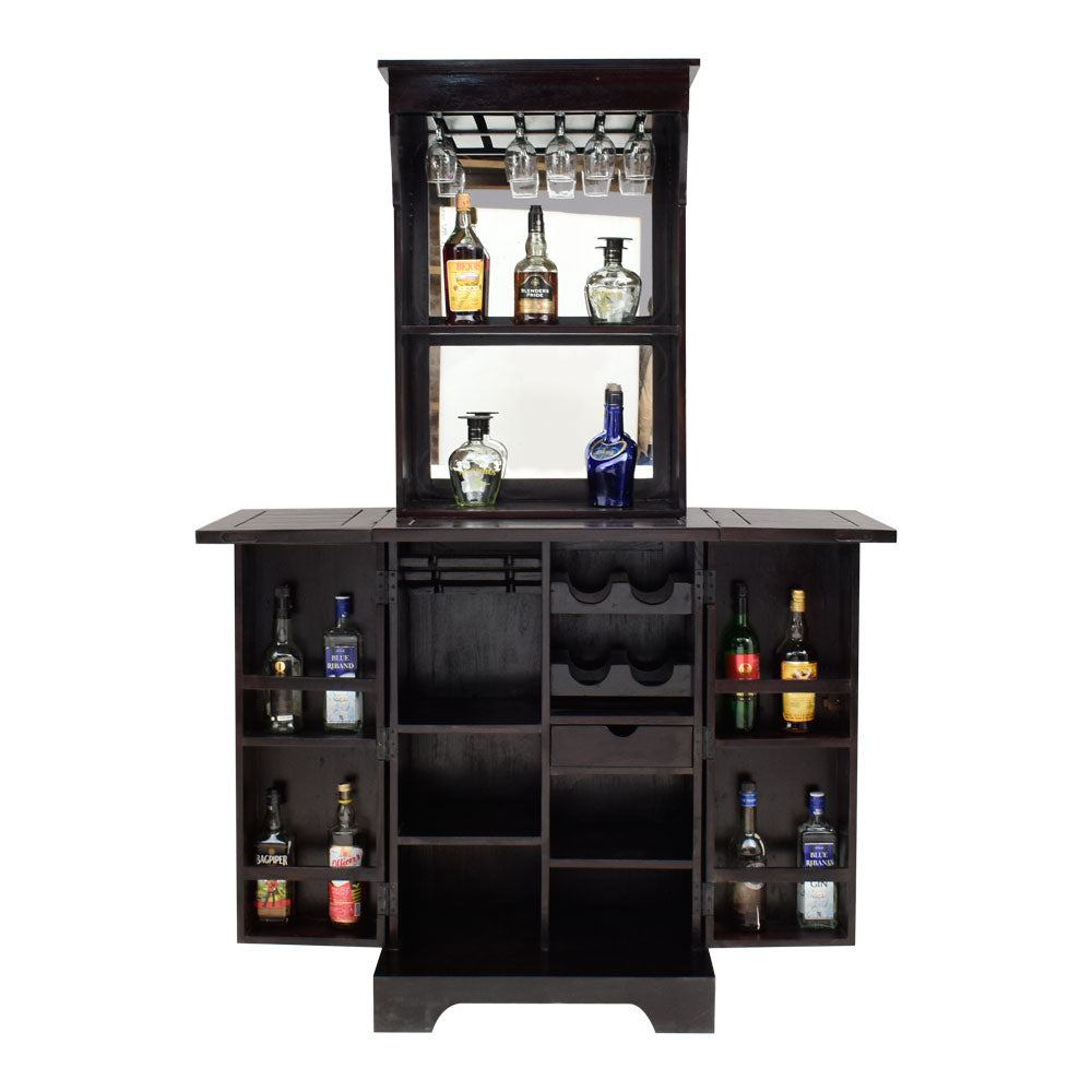 Nataly Sheesham Wood Brass Romeo Bar