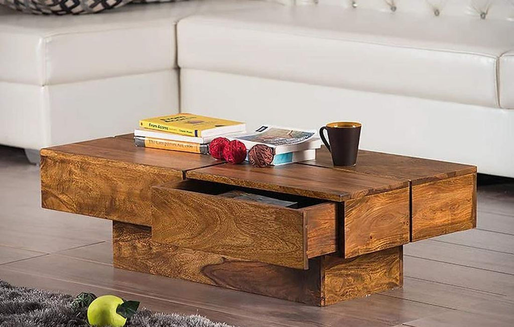 Maya Wooden Center Table for Living Room | Coffee Table for Home | Center Table