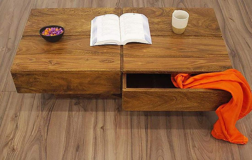 Maya Wooden Center Table for Living Room | Coffee Table for Home | Center Table