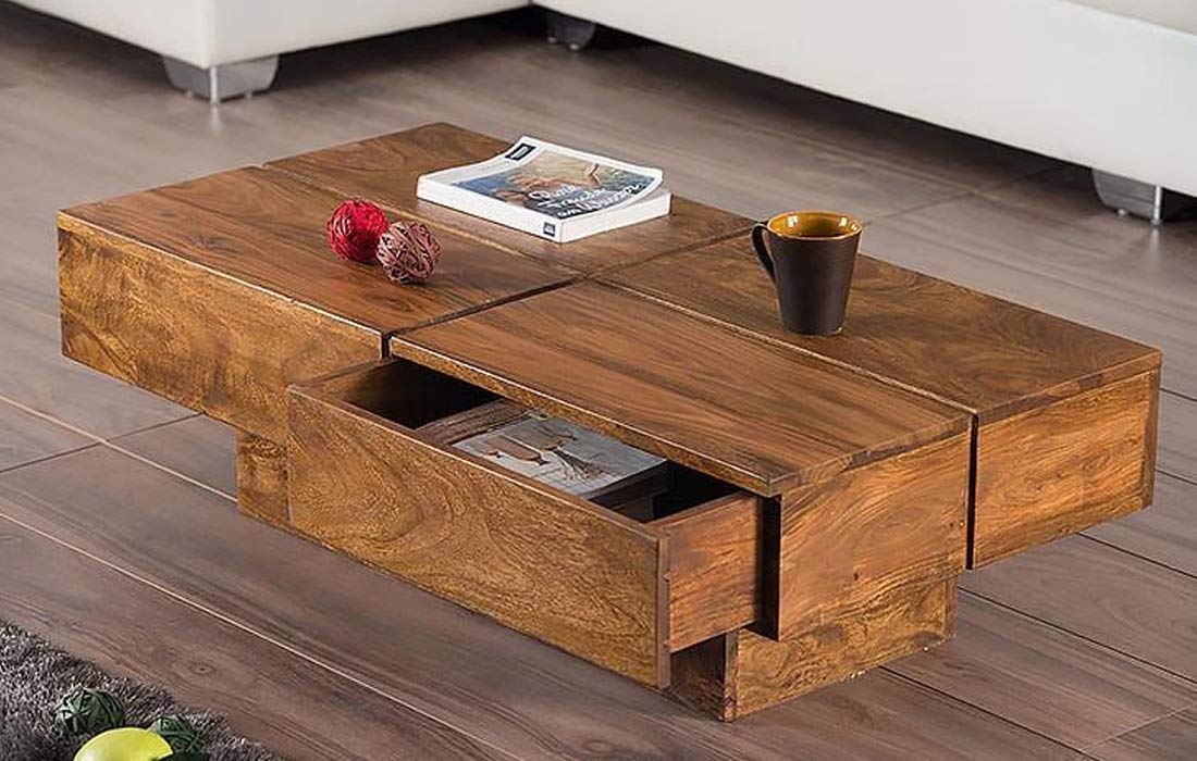 Maya Wooden Center Table for Living Room | Coffee Table for Home | Center Table