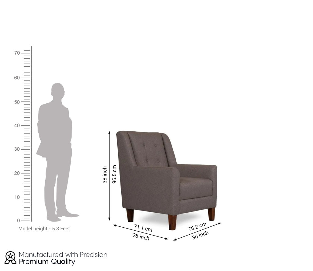 Tucker Lounge Chair With Foot Stool Light