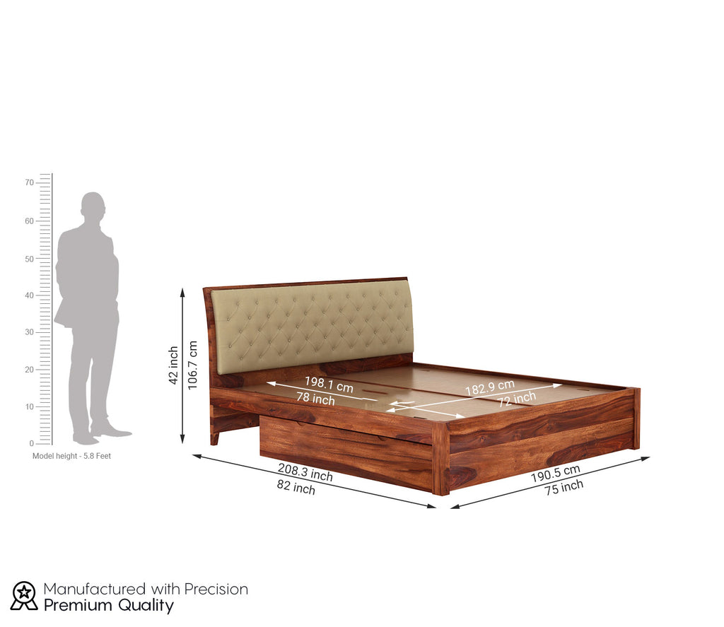 Gianni Upholstered Bed With Side Storage