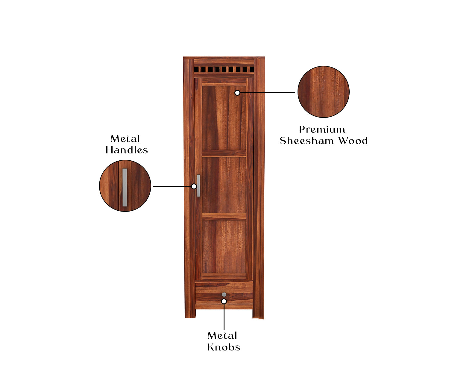 Dante 1 Door Multi-Utility Wardrobe