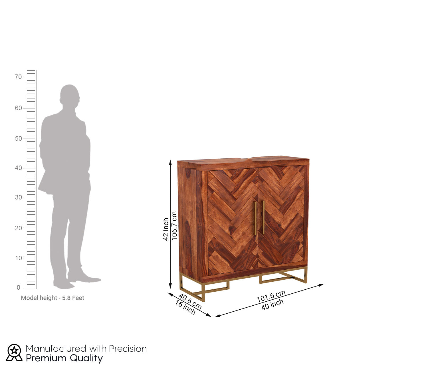 Remington Sheesham Wood Shoe Rack