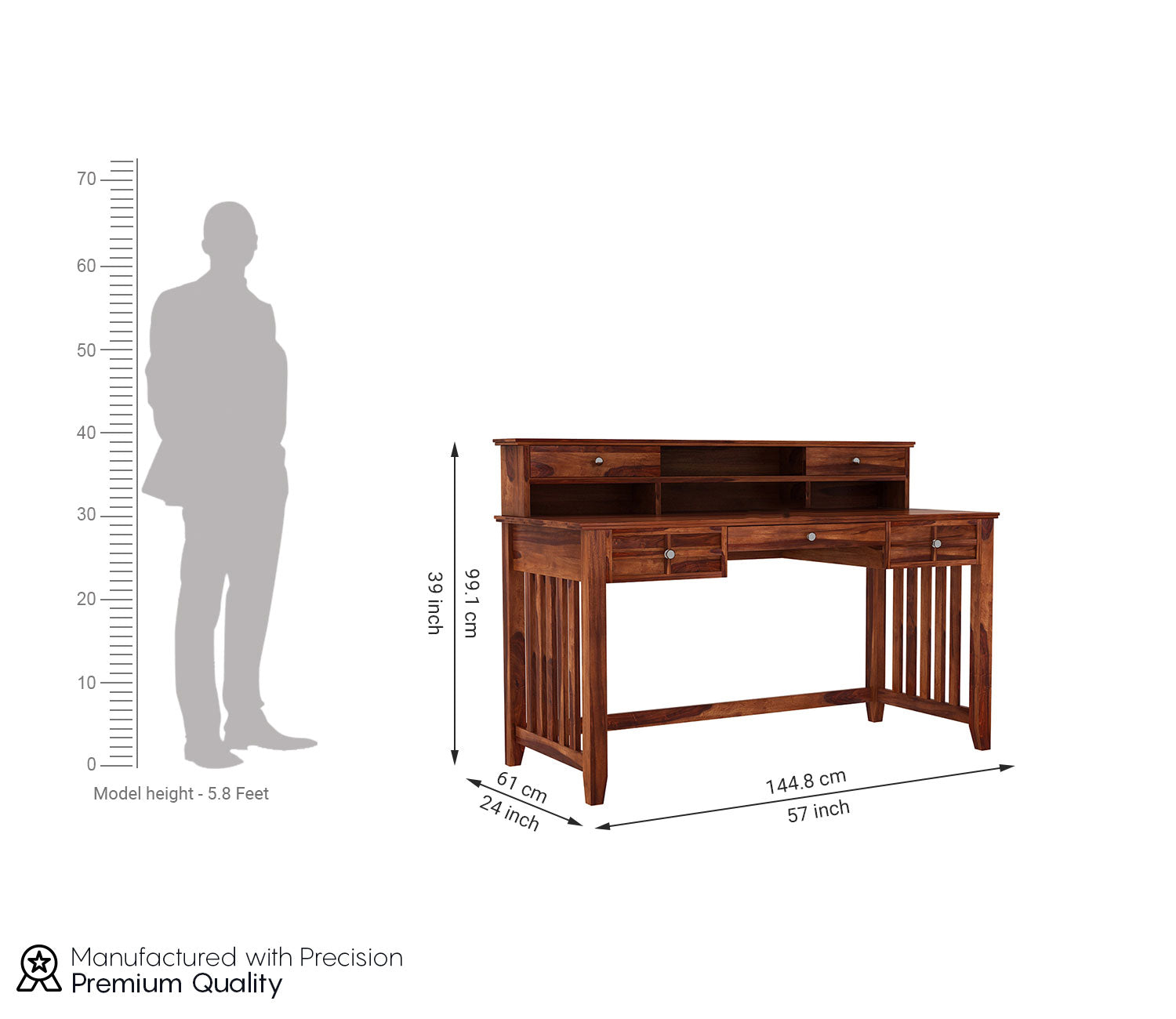 Zoe Computer Table With Drawers