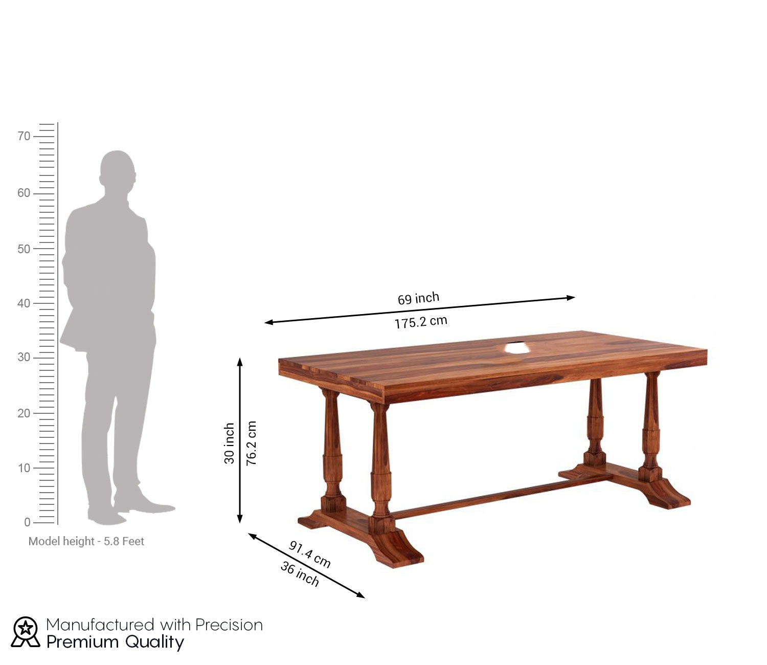 Bear 6 Seater Dining Table Set
