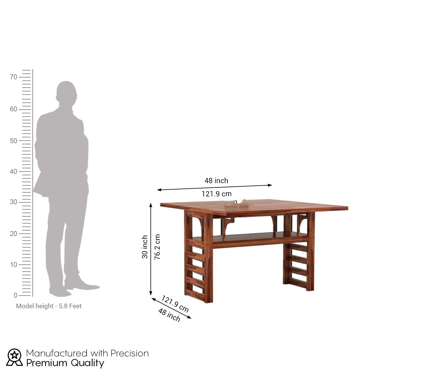 Muffin Foldable Dining Table 4 Seater