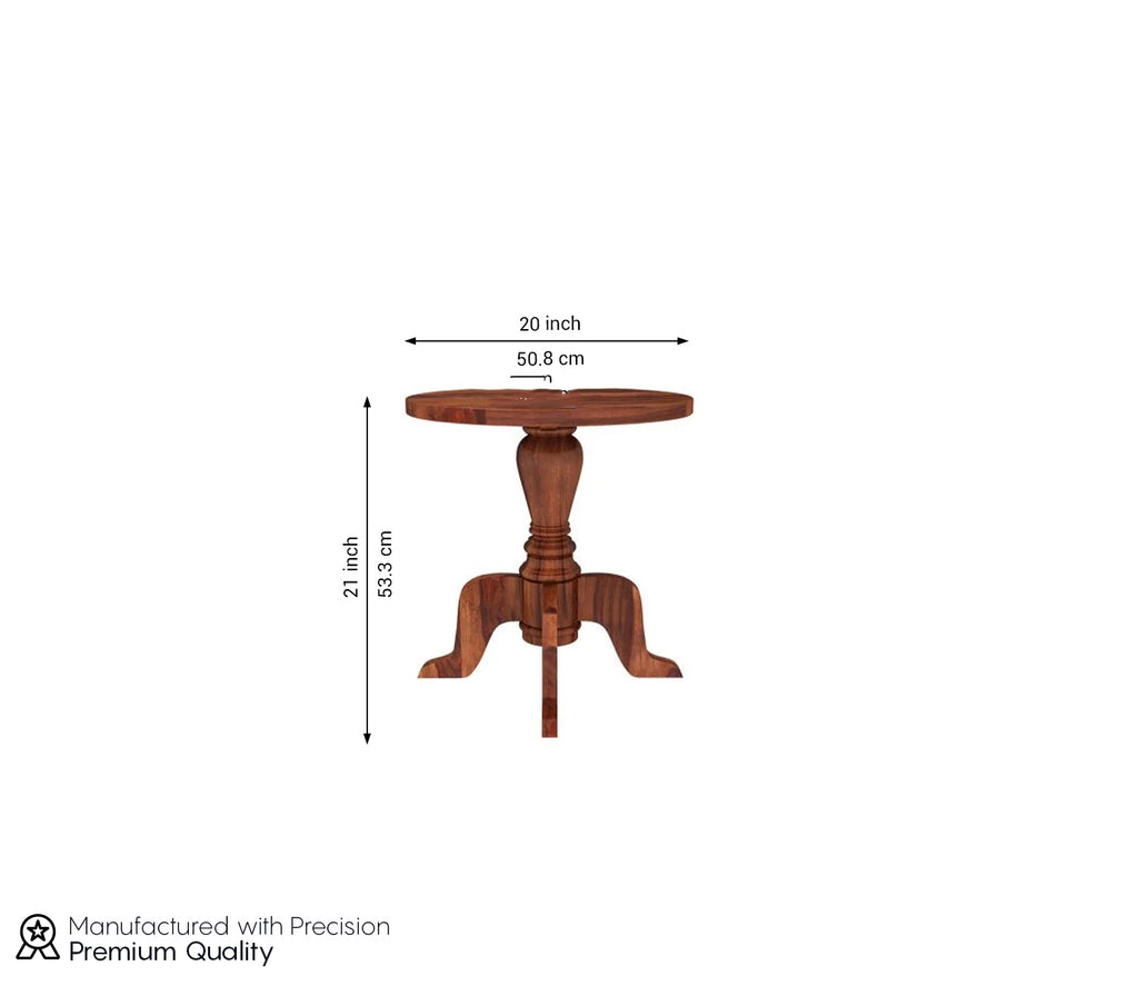 Christian Sheesham Wood Round Side Table