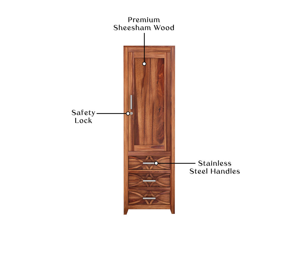 Andre 1 Door Multi-Utility Wardrobe