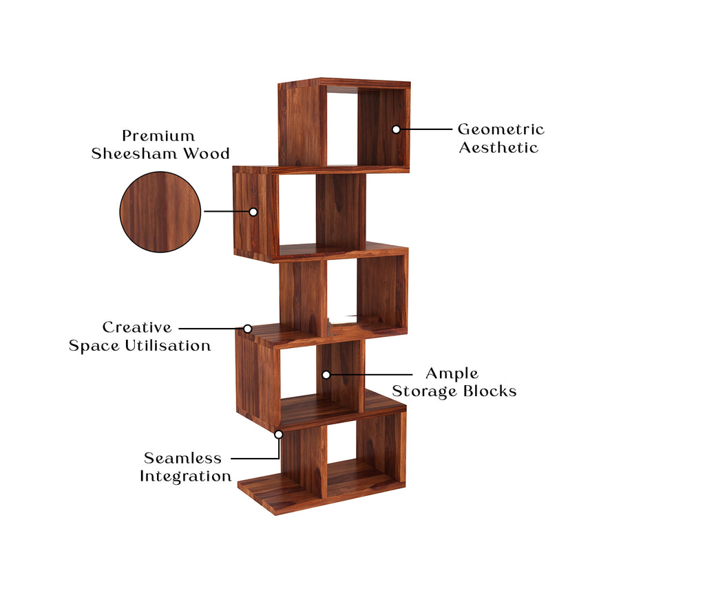 Cagney Sheesham Wood Ladder Book Shelf