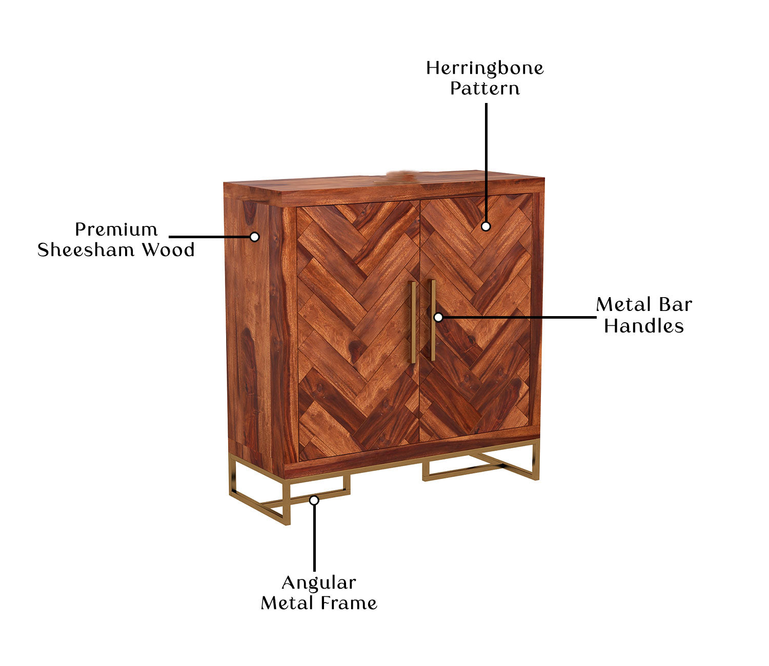 Remington Sheesham Wood Shoe Rack