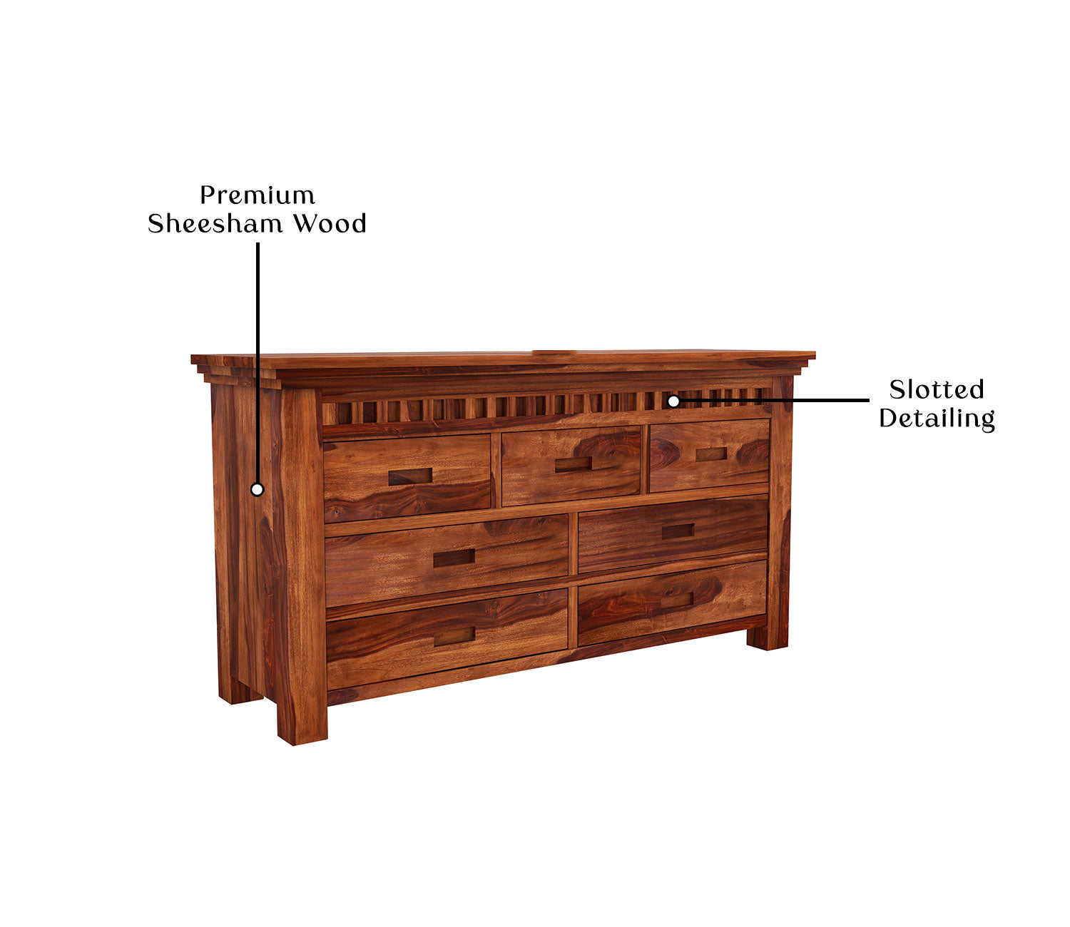 Joaquin 7-Drawer Wooden Chest Of Drawers