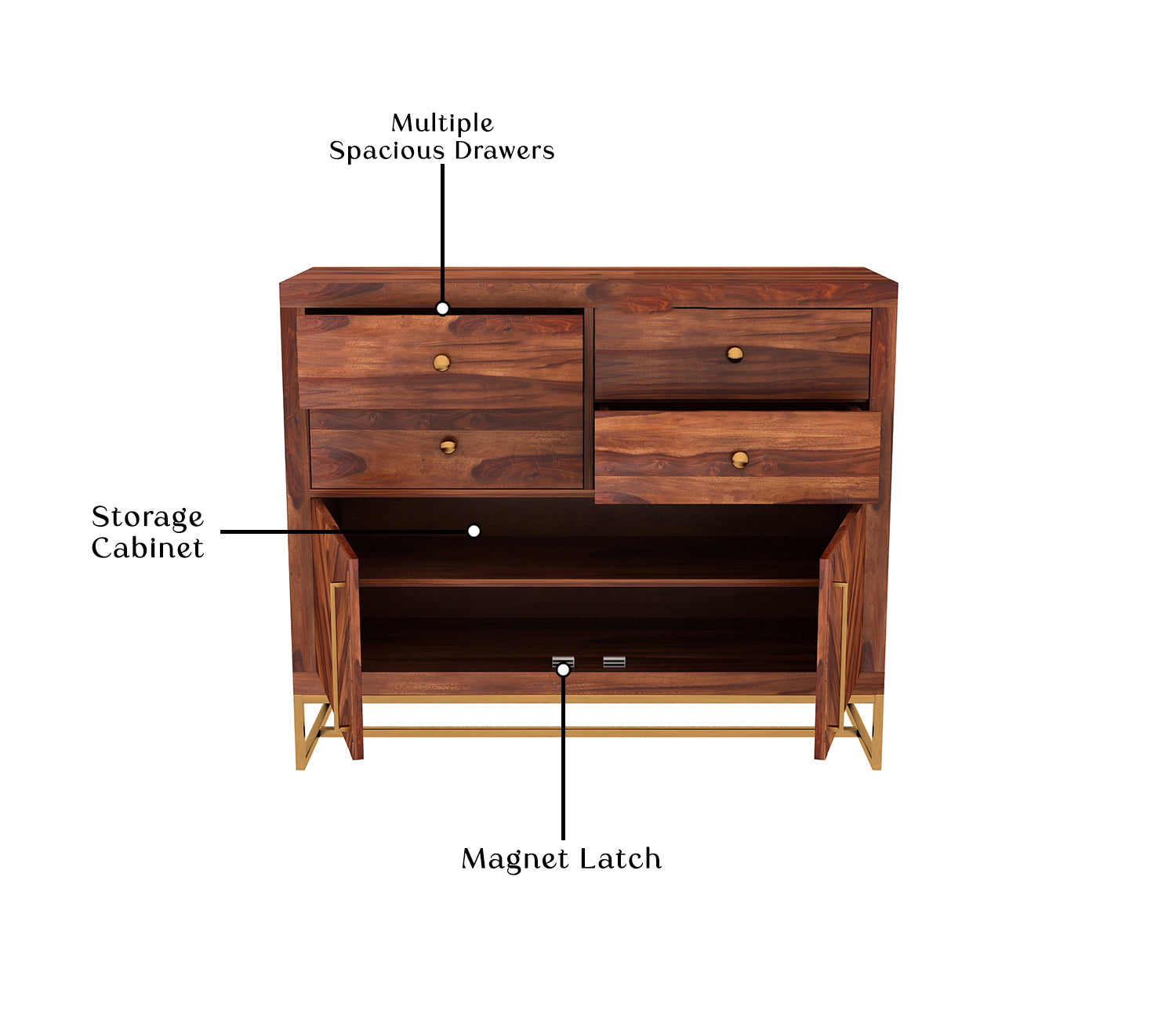Colson 4-Drawer Wooden Chest Of Drawers
