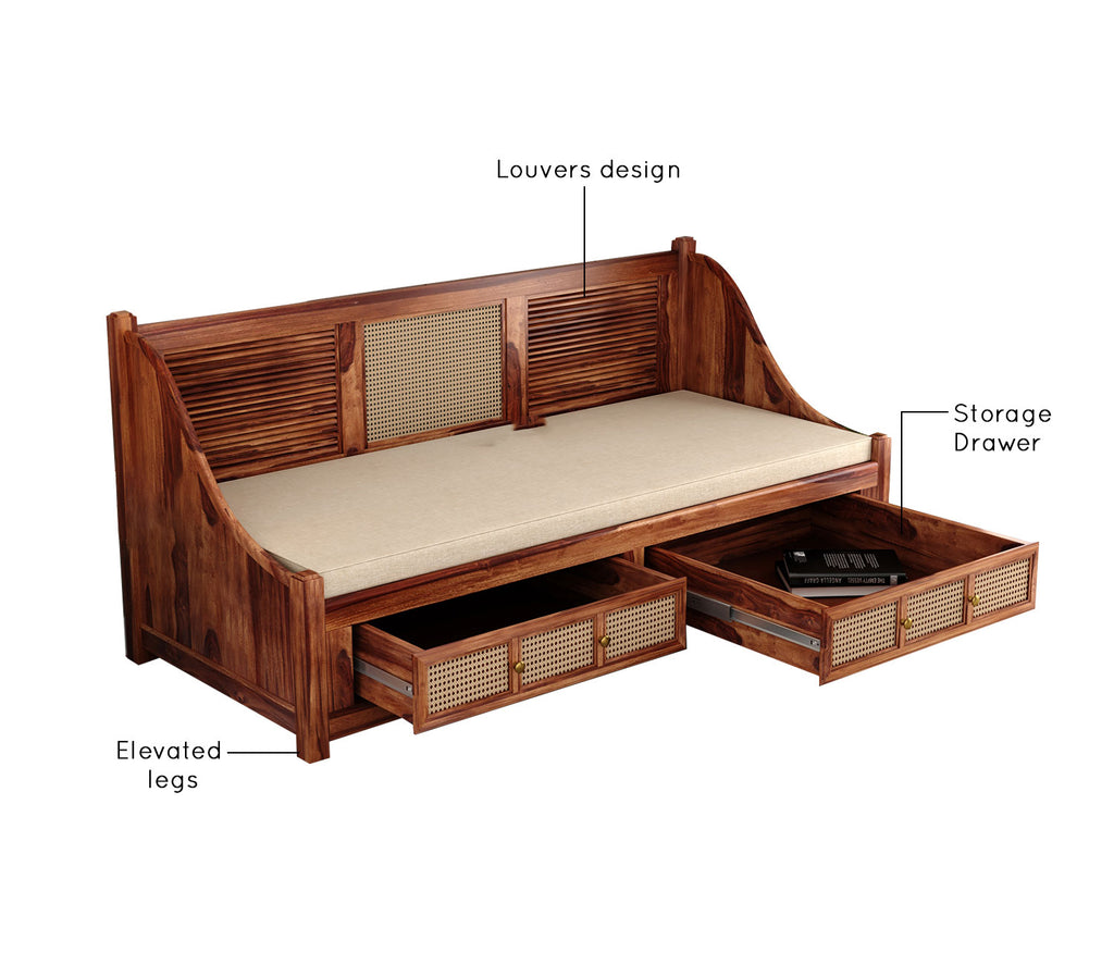 Chase Designer Sheesham Wood Divan Bed with Mattress
