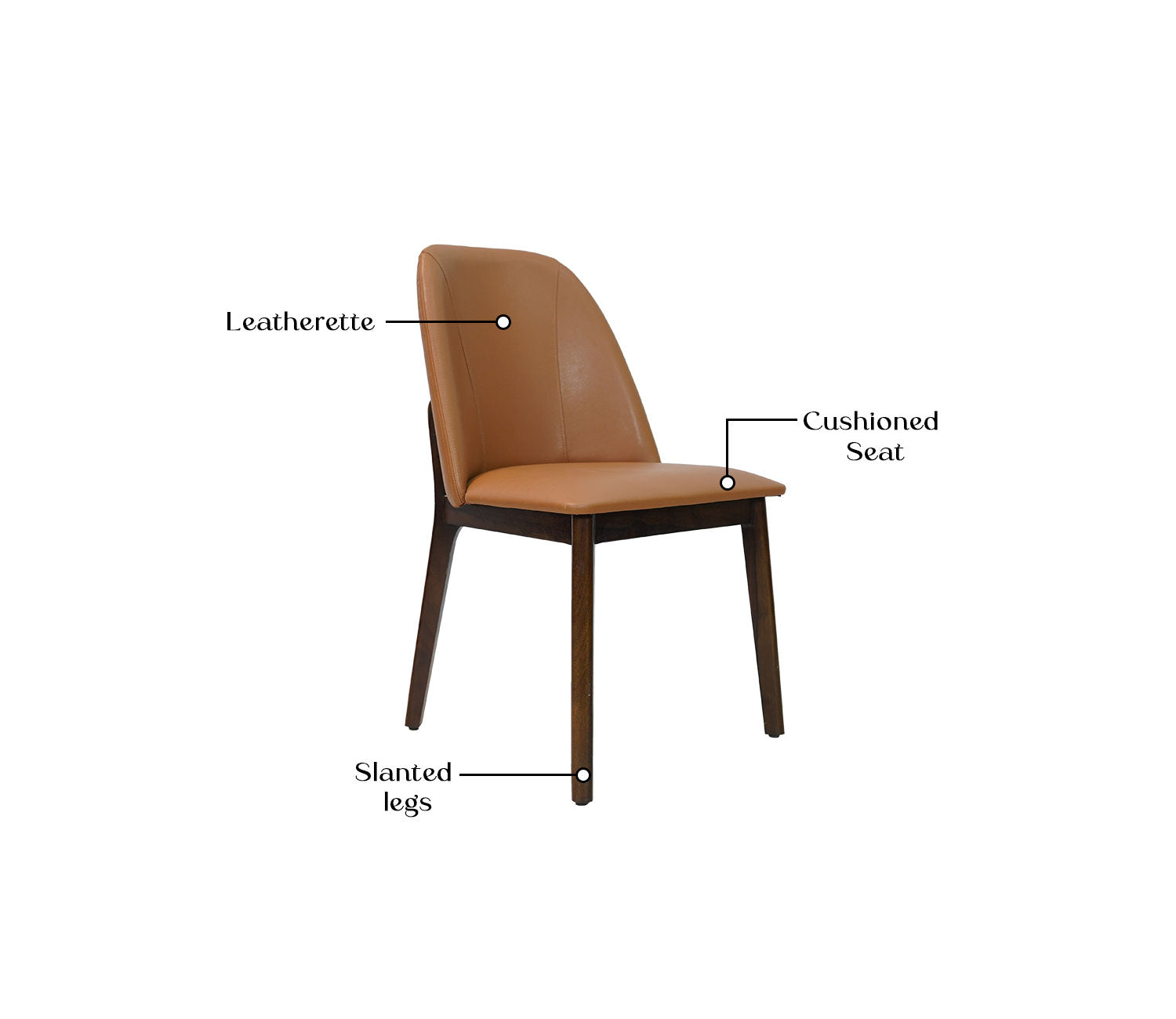 Ishan Fabric Dining Chair Set of 2