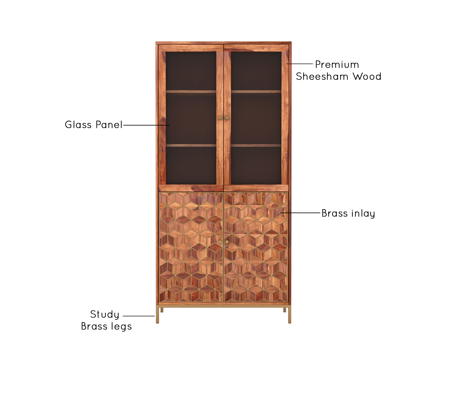 Miller Sheesham Wood Bookshelf