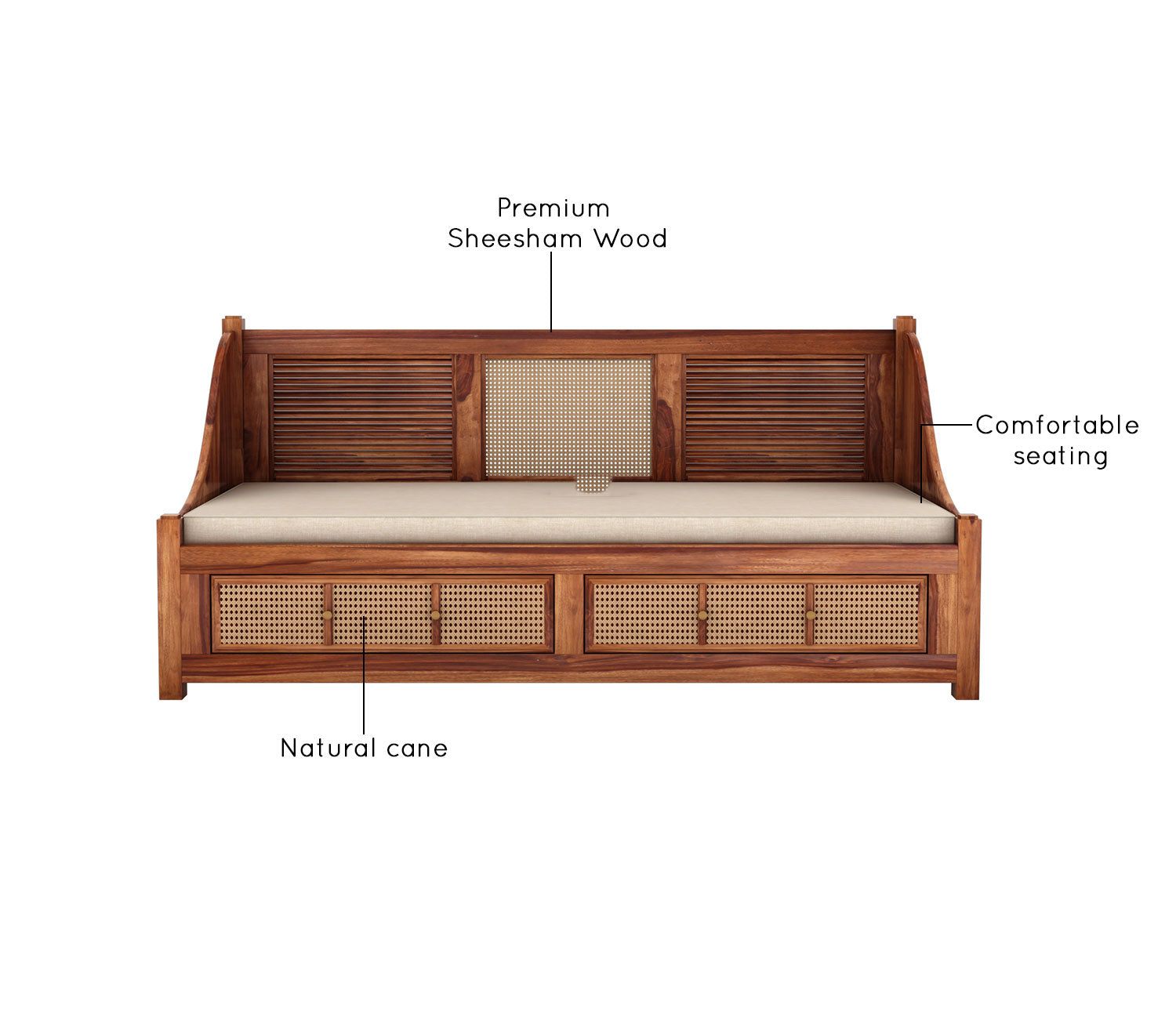 Chase Designer Sheesham Wood Divan Bed with Mattress