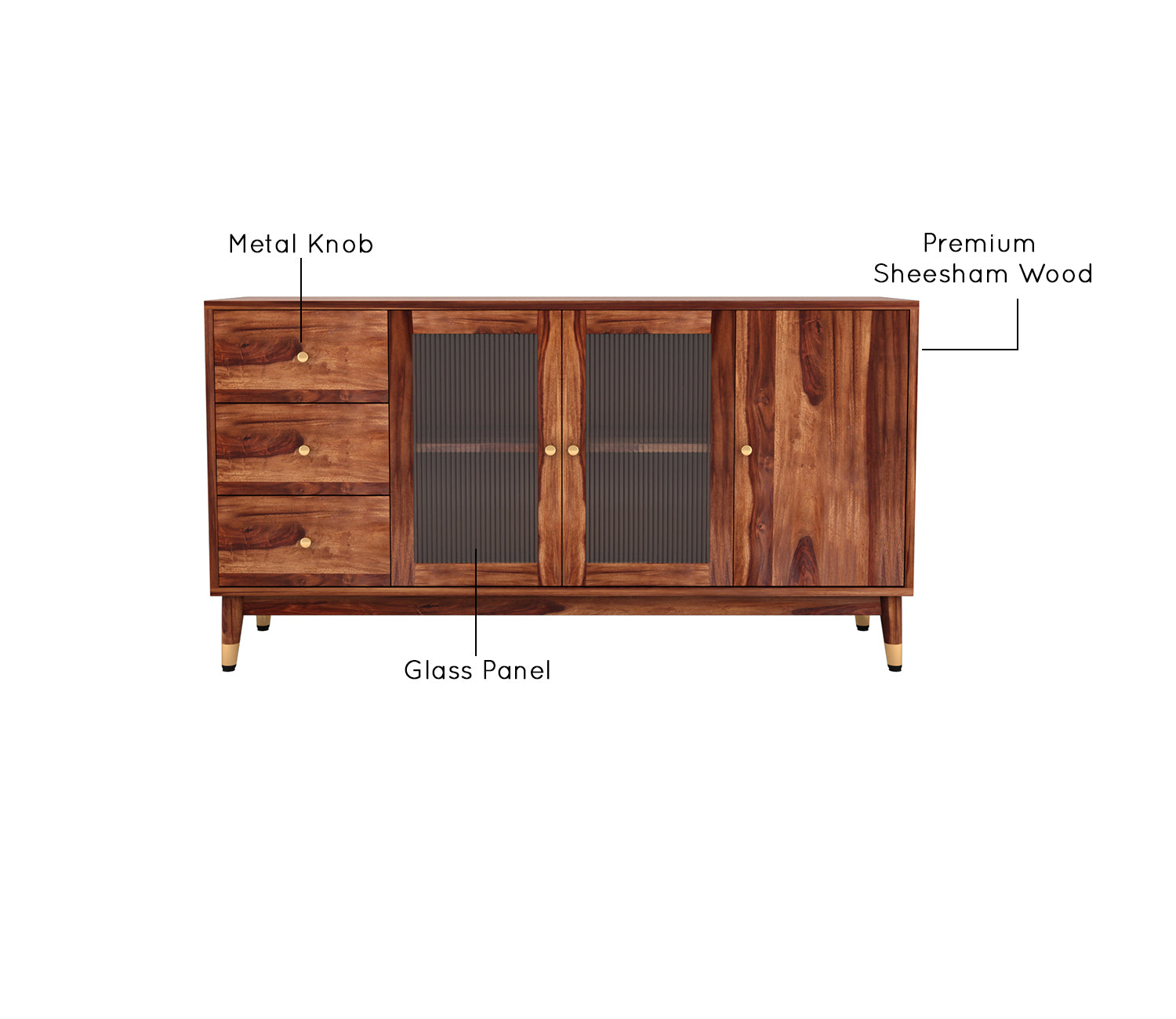 Milan Sheesham Wood Cabinet and Sideboard