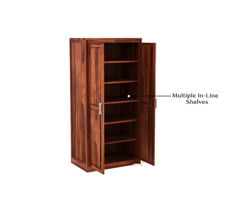 Gideon Solid Wood 2 Door Cupboard
