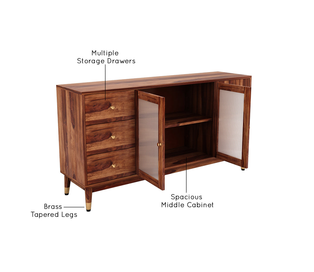 Milan Sheesham Wood Cabinet and Sideboard