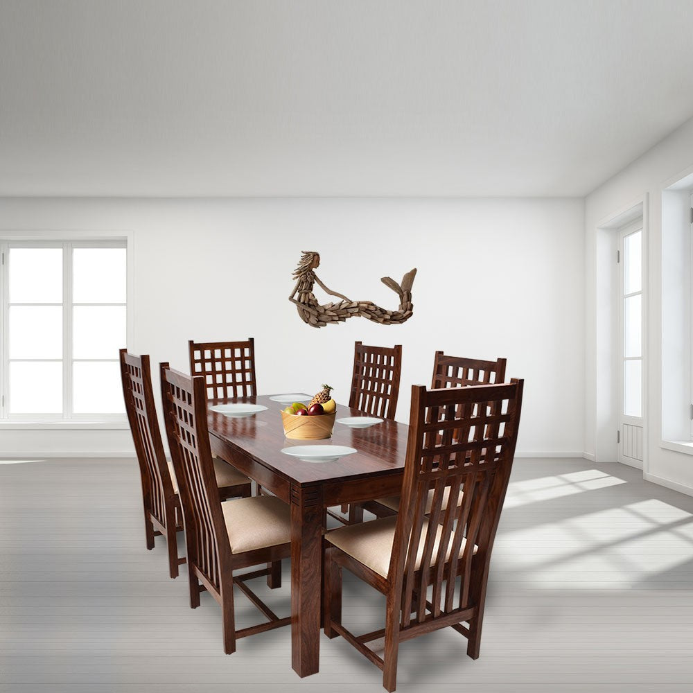 Seraphina Wooden 6 Seater Hi Chair Dining Set