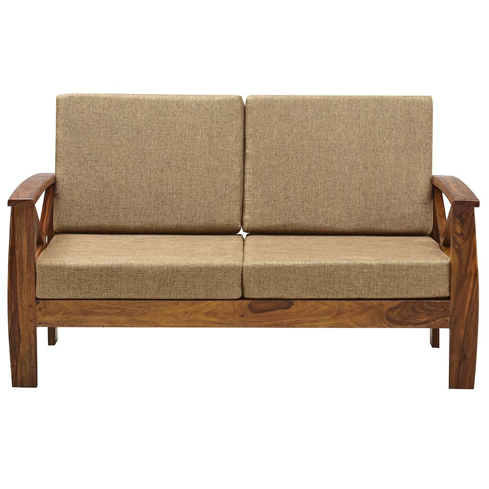 Laylah Sheesham Wood Cross Arm Sofa