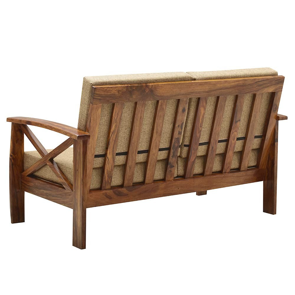 Laylah Sheesham Wood Cross Arm Sofa