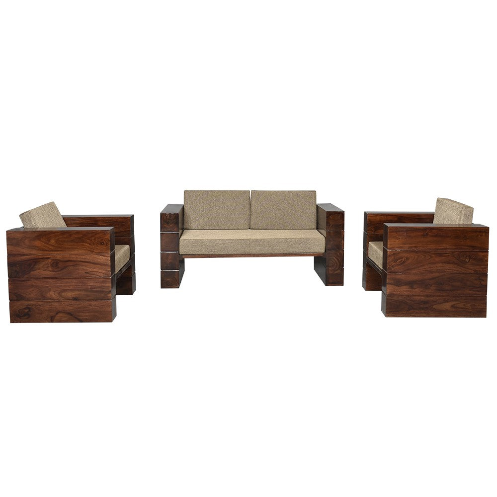 Saanvi Wood Agnes Sofa Set