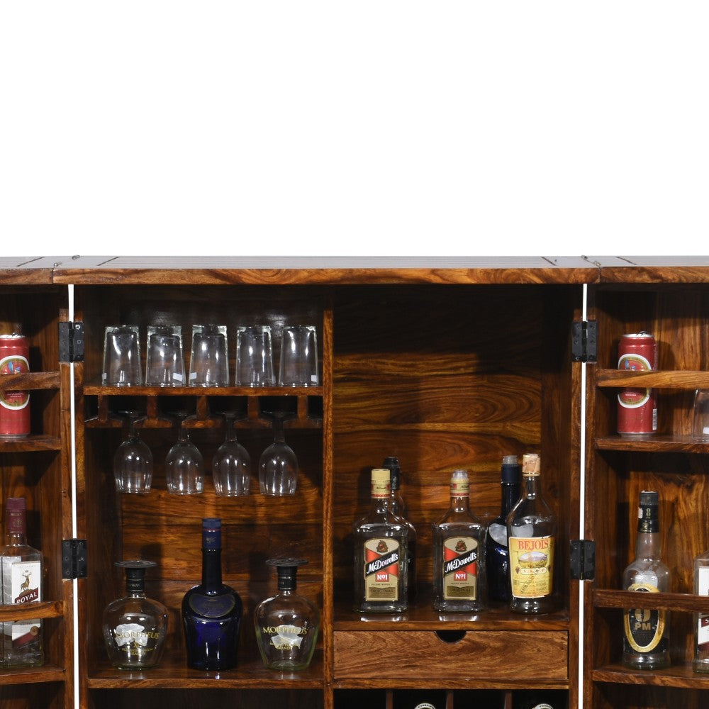 Kassidy Regular Niwar Patti Design Bar Cabinet
