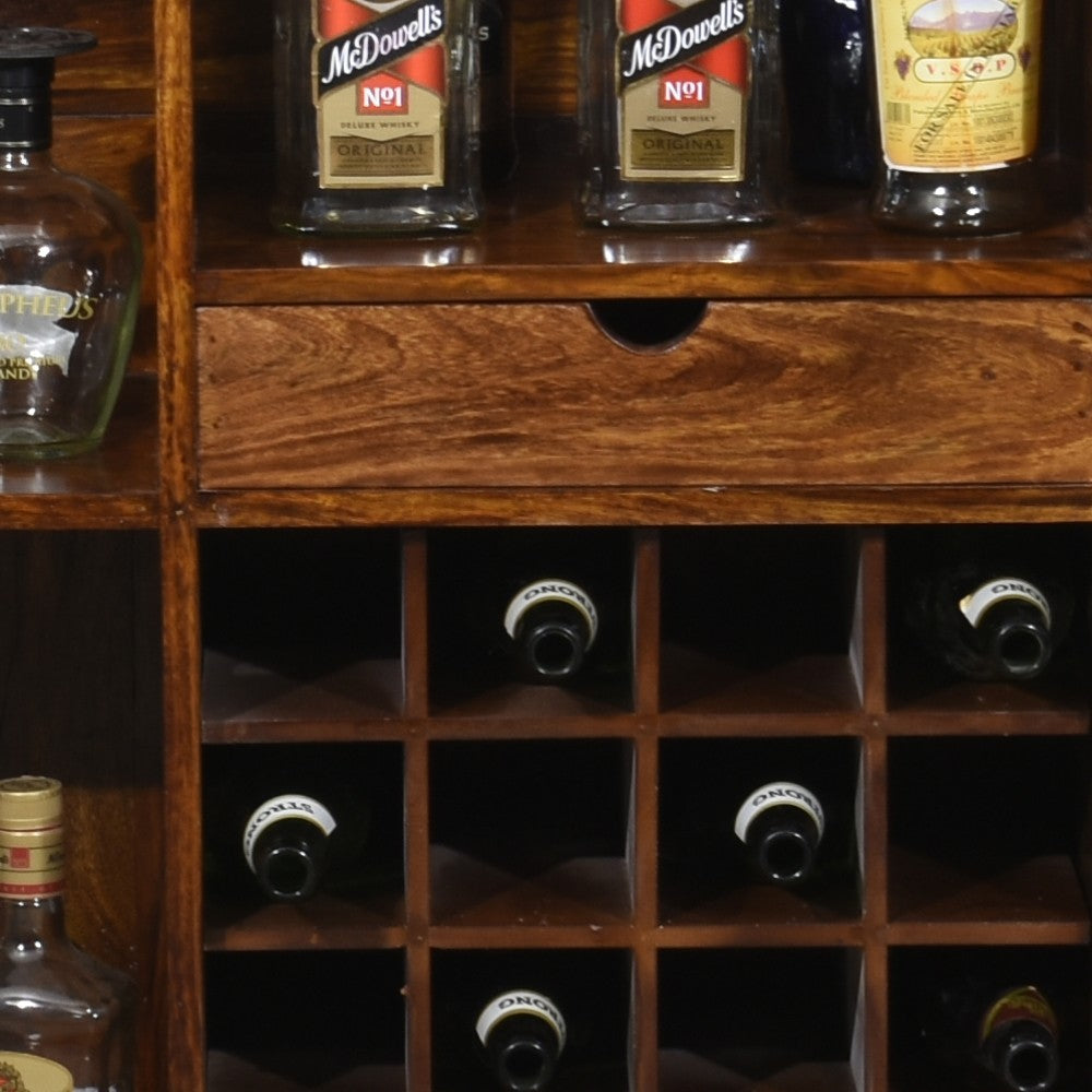 Kassidy Regular Niwar Patti Design Bar Cabinet