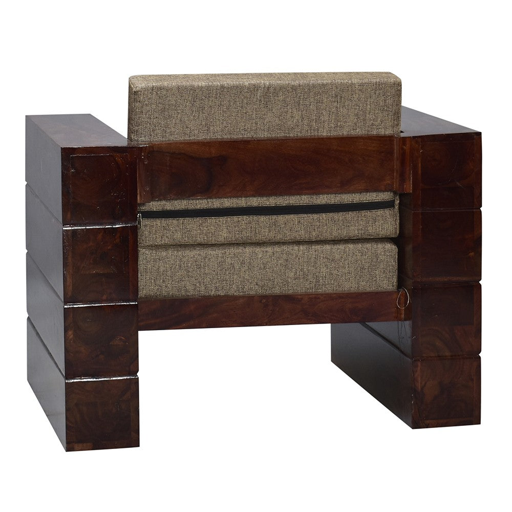 Saanvi Wood Agnes Sofa Set