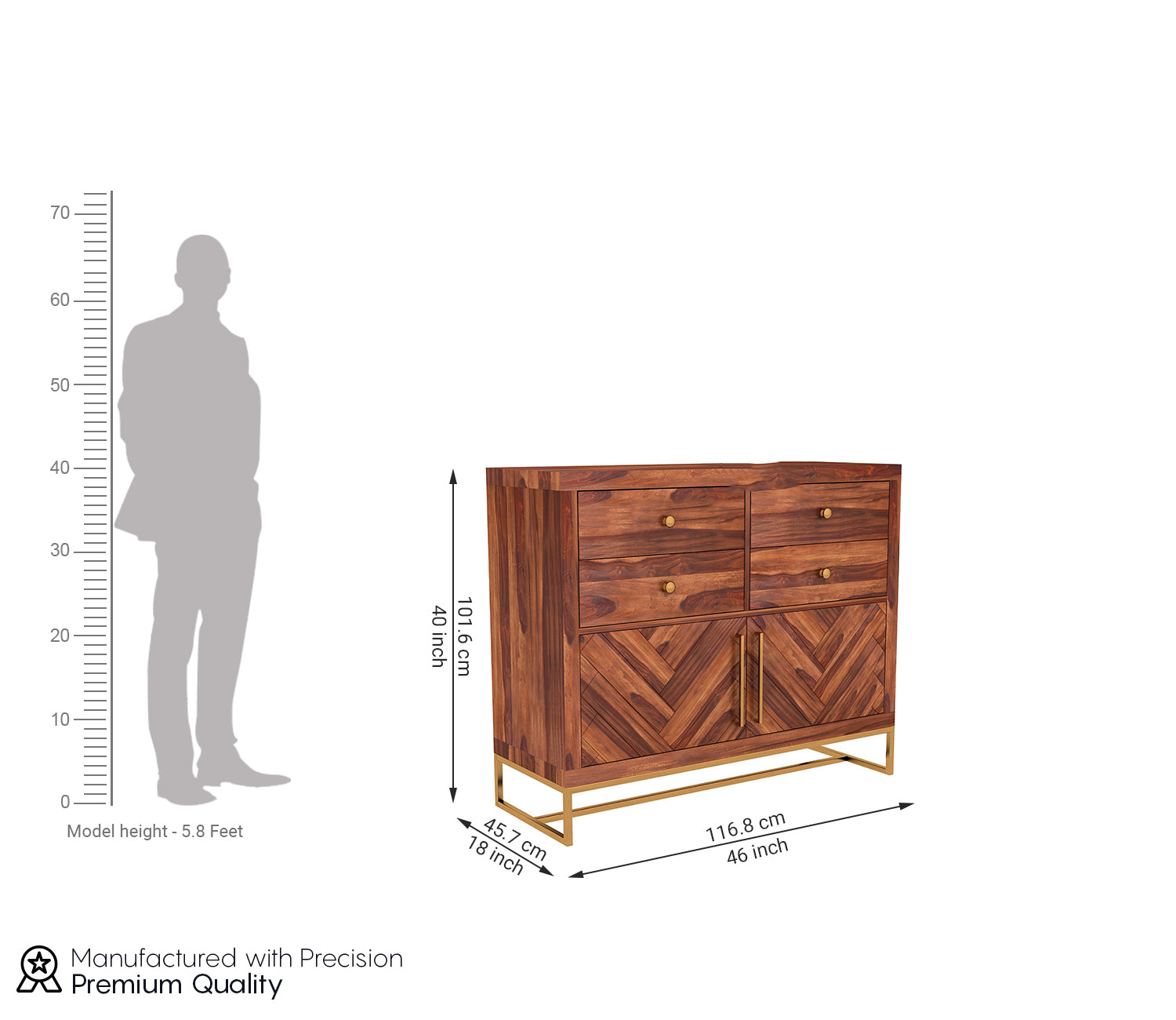 Colson 4-Drawer Wooden Chest Of Drawers