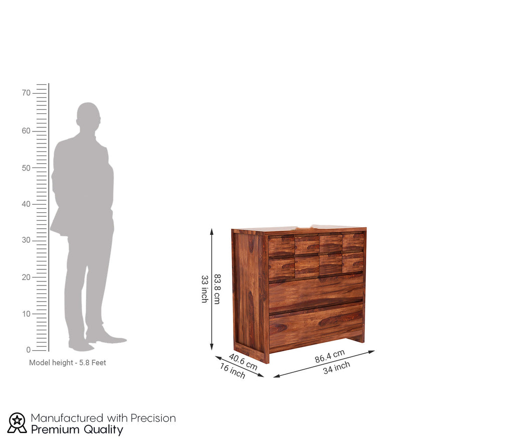 Harvey 10-Drawer Chest Of Drawers Wooden