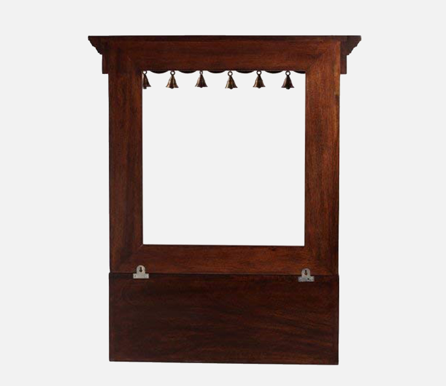 Sylas Sheesham Wood Wall Mounted Home Temple With Storage