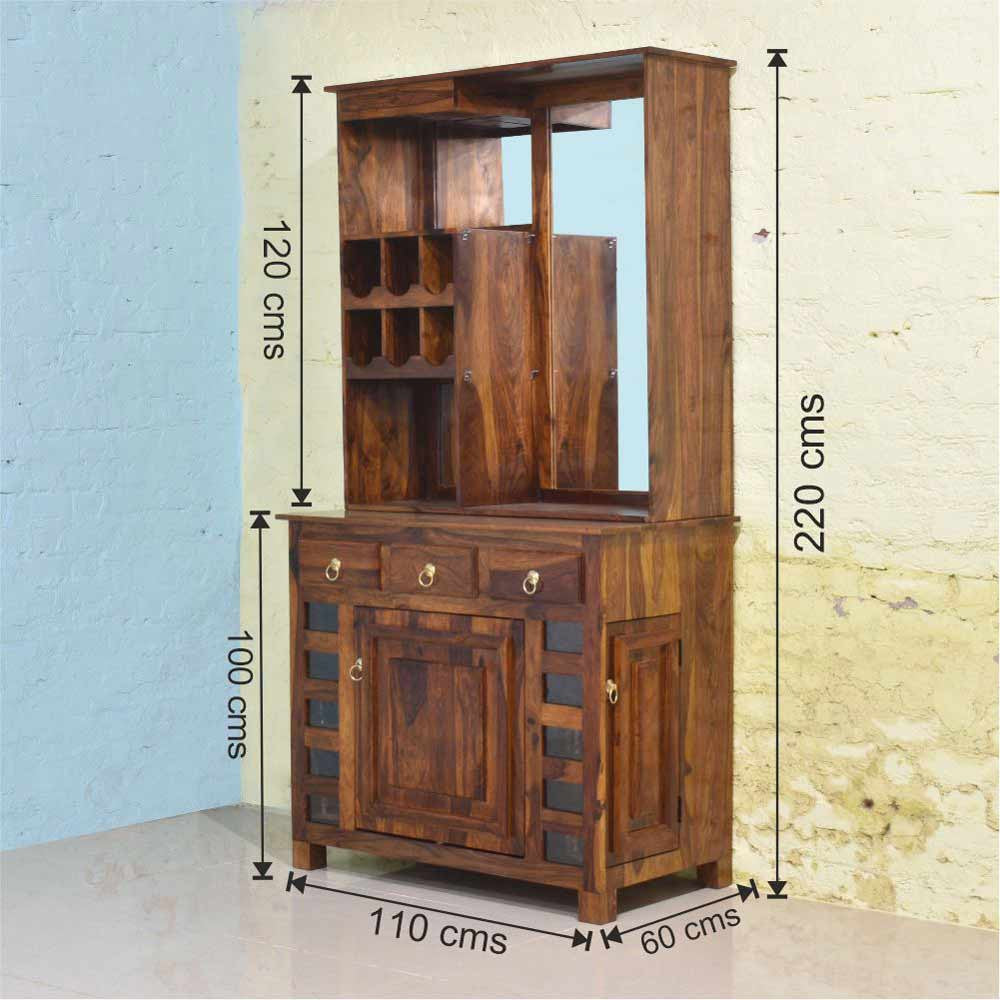 Laila Sheesham Wood Bar